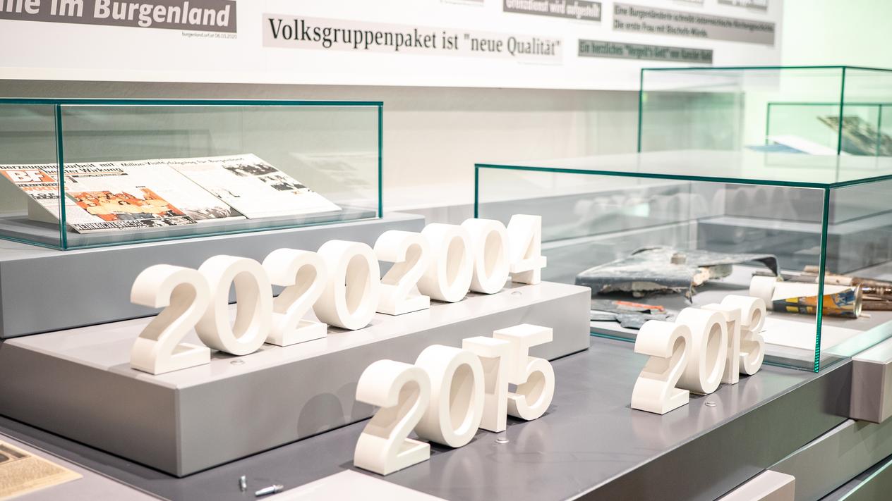 Ausstellungsraum zur politischen Entwicklung des Burgenlandes